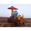 40232 Log Car Smurf, Vintage Smurfs figure, Shipping will only be charged once!