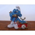 20062 Telephone Smurf, Vintage Smurfs figure, Shipping will only be charged once!