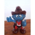 20122 Cowboy Smurf, Vintage Smurfs figure, Shipping will only be charged once!