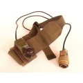 Vintage army military McMurdo morse key radio receiver transceiver with plug and webbing
