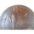 Large World War I Bronze Death Plaque Penny, Henry Rupert Linnell. SHIPPING ONLY CHARGED ONCE!
