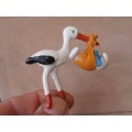 40248 Stork with Baby (Base missing) **SUPER SMURF**, vintage Smurfs figure.