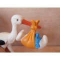 40248 Stork with Baby (Base missing) **SUPER SMURF**, vintage Smurfs figure.