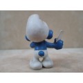 20056 Card Player Smurf, vintage Smurfs figure. Shipping will only be charged once!