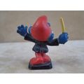 20092 Conductor Smurf, vintage Smurfs figure. Shipping will only be charged once!