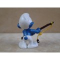 20101 Angler Smurf, vintage Smurfs figure. Shipping will only be charged once!