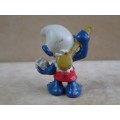 20108 Sauna Smurf, vintage Smurfs figure. Shipping will only be charged once!