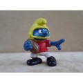 20132 Football (Am.) Smurf, vintage Smurfs figure. Shipping will only be charged once!