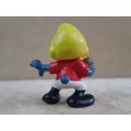 20132 Football (Am.) Smurf, vintage Smurfs figure. Shipping will only be charged once!