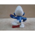 20148 Bricklayer Smurf, vintage Smurfs figure. Shipping will only be charged once!