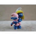 20192 Smurfette with Baby Smurf, vintage Smurfs figure. Shipping will only be charged once!