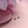 925 Sterling Silver heart shaped studs