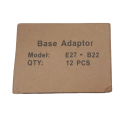 E27 -  B22 Lamp Light Bulb Base Socket Converter Adaptor Box Of 12 Units