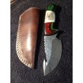 Hand Made Damascus Steel Skinning Knife