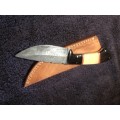 Hand Made Damascus Steel Hunting Knife-NO RESERVE AUCTION !!!