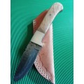 HANDMADE DAMASCUS STEEL HUNTING KNIFE !!!