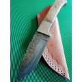 HANDMADE DAMASCUS STEEL HUNTING KNIFE !!!