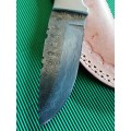 HANDMADE DAMASCUS STEEL HUNTING KNIFE !!!