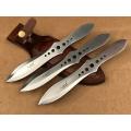HANDMADE STAINLESS STEEL THROWING KNIFE-SET OF THREE KNIVES !!!