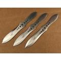 HANDMADE STAINLESS STEEL THROWING KNIFE-SET OF THREE KNIVES !!!