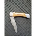 HANDMADE DAMASCUS STEEL FOLDING KNIFE !!!