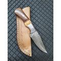 HANDMADE DAMASCUS STEEL HUNTING KNIFE !!!