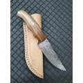 HANDMADE DAMASCUS STEEL HUNTING KNIFE !!!