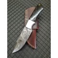 HANDMADE DAMASCUS STEEL HUNTING KNIFE