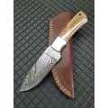 HANDMADE DAMASCUS STEEL HUNTING KNIFE