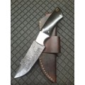 HANDMADE DAMASCUS STEEL HUNTING KNIFE