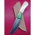 HANDMADE DAMASCUS STEEL HUNTING KNIFE !!!