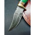 HANDMADE DAMASCUS STEEL HUNTING KNIFE !!!