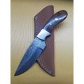 HANDMADE DAMASCUS STEEL HUNTING KNIFE !!!