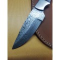 HANDMADE DAMASCUS STEEL HUNTING KNIFE !!!