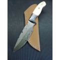 HANDMADE DAMASCUS STEEL HUNTING KNIFE !!!