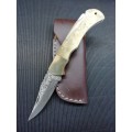 HANDMADE DAMASCUS STEEL FOLDING KNIFE !!!