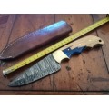 Handmade Damascus Steel Hunting Knife