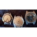 3 TISSOT MECHANICAL MEN'S WATCHES FOR SPARES OR TO REPAIR- HIGHEST BIDDER GETS ALL