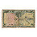 Rare Bank of Zambia One pound BankNote 1964 Rare