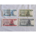 Zimbabwe dollar notes complete set from 1980 to 2009 ,series 1,2,3,4&5