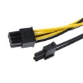 2 x SATA 15 Pin Male to Graphics Card PCI-e 8 (6+2) Pin male Video Card Power Supply Cable
