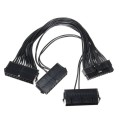 PSU cable adapter 24pin extension cable 20 4 pin atx dual psu power supply cable psu 24 pin splitter