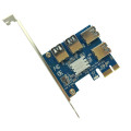 PCI-E to PCI-E Adapter 1 to 4 PCI-Express Slot 1x to 16x USB 3.0 Riser PCIe Converter
