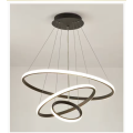 Modern Pendant Lamp Led Circle Ceiling Light(Black) - 3 Rings (20+40+60cm)