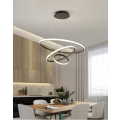 Modern Pendant Lamp Led Circle Ceiling Light(Black) - 3 Rings (20+40+60cm)