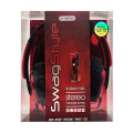 in-line Mic Stereo Headphones - HM1901 - Red
