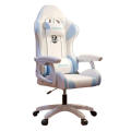 High Back Gaming Chair with footrest - Blue
