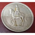Antique Coin 1953 British Elizabeth II Coronation Cupronickel Crown 5 Shilling