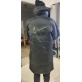NIKE Long Bomber Jacket Super Slim Fit - XX-Large - Brand new - with tags (Black/Grey Writing)