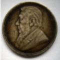 1892 ZAR SILVER 3 PENCE KRUGER COIN